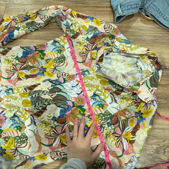 Charlotte Brody New York Floral Print Button Down Silk Blouse Top - Picture 7 of 8